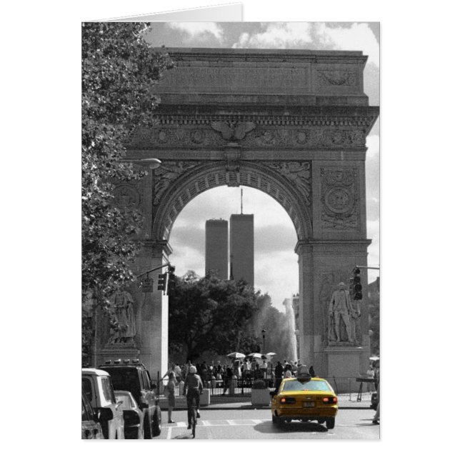 Twee towers uit de 5e eeuw.  Blanco kaart (Voorkant)