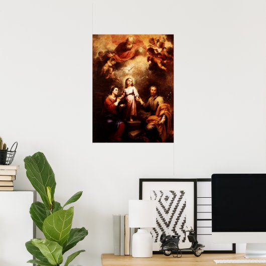 Twee tradities - de Heilige Familie - Murillo Poster (Thuiskantoor)