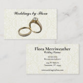 Twee Trouwringen Wedding Planner Visitekaartje (Voorkant / Achterkant)