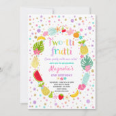 Twee-tti Frutti Party Uitnodiging 2e Verjaardagsfe (Voorkant)