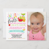 Twee-tti Frutti Party Uitnodiging 2e Verjaardagsfe (Voorkant)
