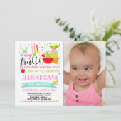 Twee-tti Frutti Party Uitnodiging 2e Verjaardagsfe (Staand voorkant)