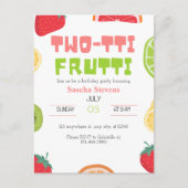 Twee-tti Frutti Verjaardagsuitnodiging Ansichtkaar Uitnodiging Briefkaart (Voorkant)