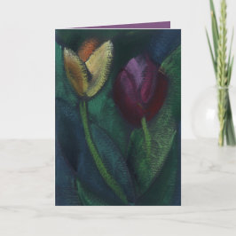 Twee Tulpen Feestdagen Kaart