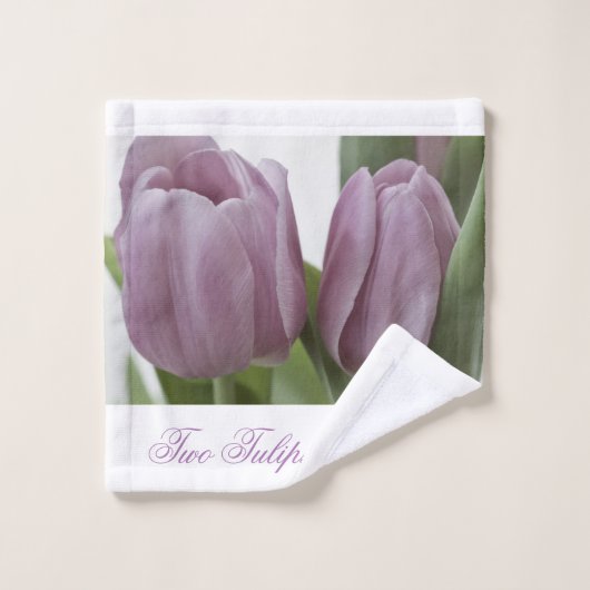 Twee Tulpen samen Bad Handdoek (Wasdoekje)