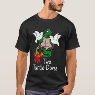 Twee Turtle Duiven Twaalf Dagen Kerstmis T-shirt