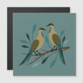 Twee Turtle Duiven Uitsnede Sjabloon Retro Stijl 3 (Voorkant / Achterkant)