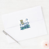 Twee Turtledoves Vierkante Sticker (Envelop)