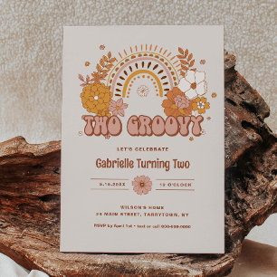 Twee uitnodigingen voor de geboorte van Groovy