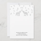 Twee uitvinders Heart Silver Fall Wedding Invitati Kaart (Achterkant)