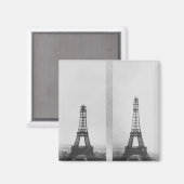 Twee uitzichten van de bouw van het Eiffel Magneet (Voorkant / Achterkant)