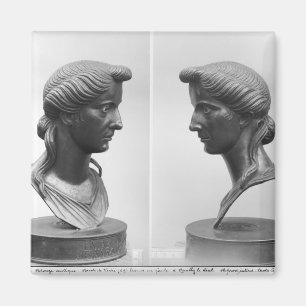 Twee uitzichten van een buste van Livia Magneet