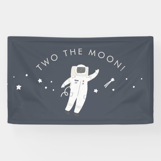 Twee van de 2e verjaardag van de Mon Space Party Spandoek (Horizontaal)