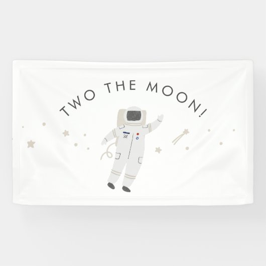 Twee van de 2e verjaardag van de Mon Space Party Spandoek (Horizontaal)