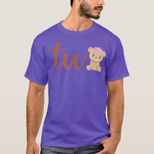 Twee van de eerste verjaardag van het Beer van het T-shirt