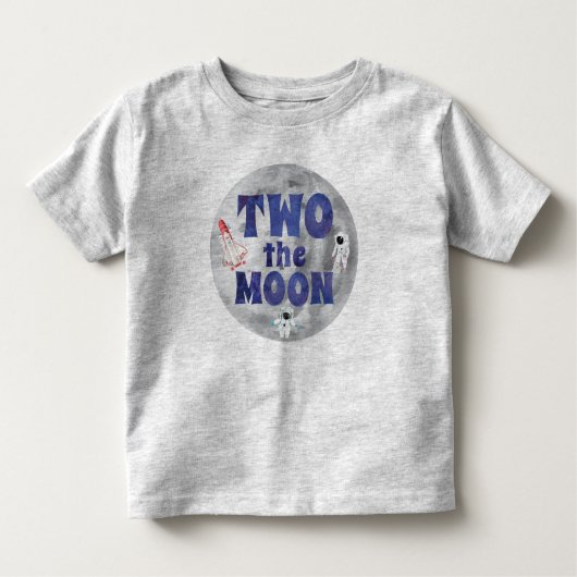 Twee van de Moon Birthday Kinder Shirts (Voorkant)