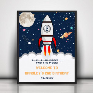 Twee van de twee 'Mon Rocket Ship'-welkomstborden Poster