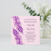 Twee van een Kind Peacock Feathers Kaart (Staand voorkant)