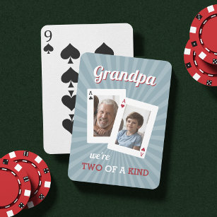 Twee van een soort   Foto opa & Child Pokerkaarten