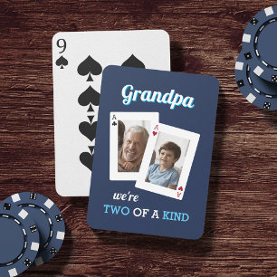 Twee van een soort   Foto opa & Child Pokerkaarten