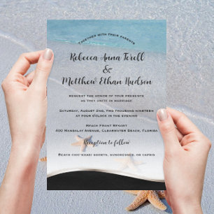 Twee van ons / Ocean Love Starfish Beach bruiloft Kaart