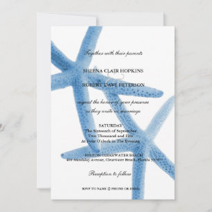 Twee van ons   Ocean Love Starfish Wedding Kaart