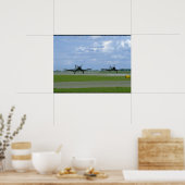 Twee vaste F4U-kersen, landing_WWII-installaties Poster (Keuken)