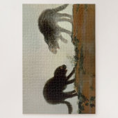“Twee vechtende katten” van Francisco Goya Legpuzzel (Verticaal)