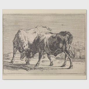 Twee vechtstieren (door Paulus Potter) Cadeaupapier