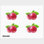 Twee veenbessen ovale sticker (Vel)