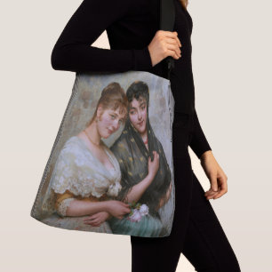 Twee Venetiaanse vrouwen van Eugene de Blaas Crossbody Tas