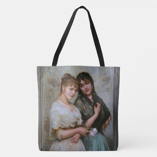 Twee Venetiaanse vrouwen van Eugene de Blaas Draagtas (Voorkant)