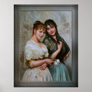 Twee Venetiaanse vrouwen van Eugene de Blaas Poster