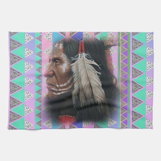 Twee veren theedoek (Horizontaal)