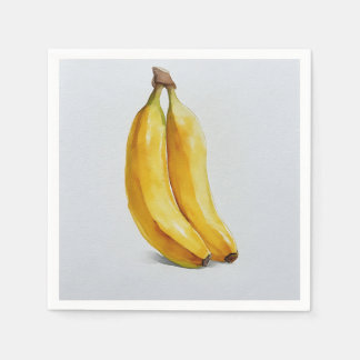Twee verse bananen in sync servet