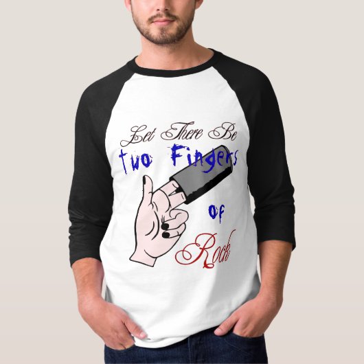 Twee Vingers van Rock! T-shirt (Voorkant)