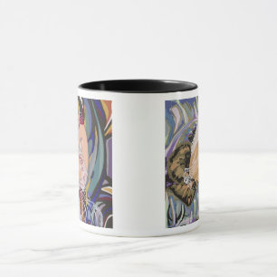 Twee Vintage Art Deco Vrouwen van S. Chompre Mok