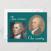 Twee visies briefkaart (Voorkant / Achterkant)