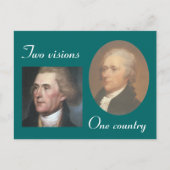 Twee visies briefkaart (Voorkant)