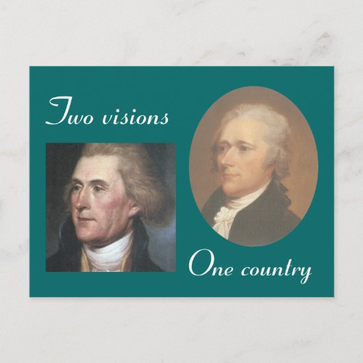 Twee visies briefkaart (Voorkant)