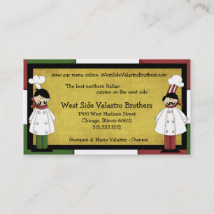 Twee Visitekaartjes van Chefs Restaurant