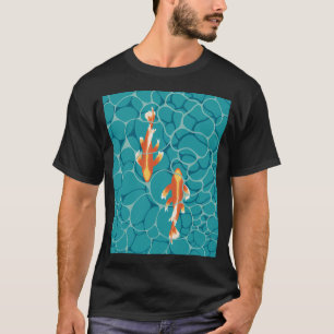 Twee vissen in water t-shirt