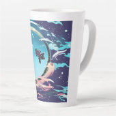 Twee vissen latte mok (Rechterhoek)