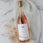 Twee vissen minder in zee Trouwdag Wijn Etiket