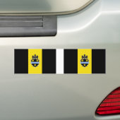 TWEE vlag van de stad Pittsburgh Bumpersticker (Op auto)