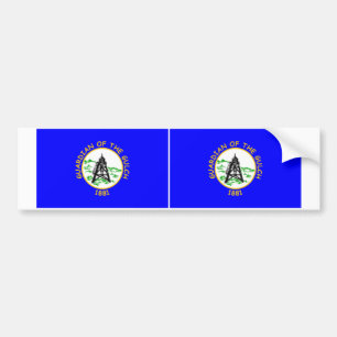 TWEE vlag van Helena, Montana Bumpersticker