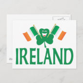 Twee vlaggen van Ierland Briefkaart (Voorkant / Achterkant)