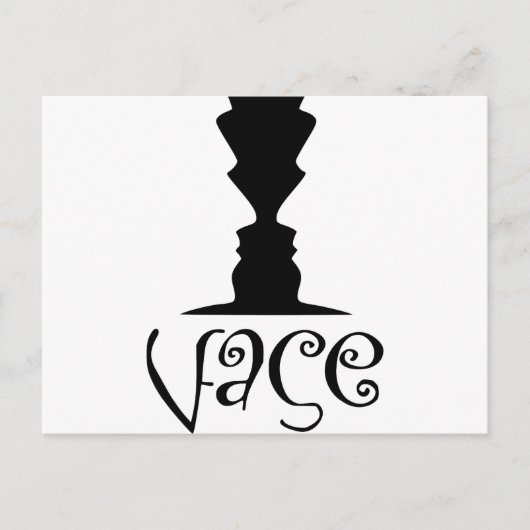 Twee vlakken of vlakke optische illusie briefkaart (Voorkant)
