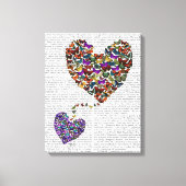 Twee vlinderharten canvas afdruk (Voorkant)