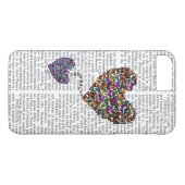 Twee vlinderharten Case-Mate iPhone case (Achterkant (Horizontaal))